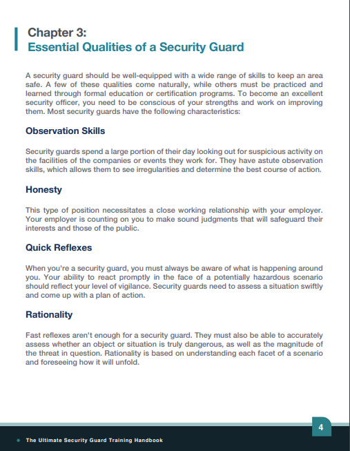 Ultimate Security Guard Training Handbook chapter 3 Ultimate Security Guard Training Handbook chapter 3